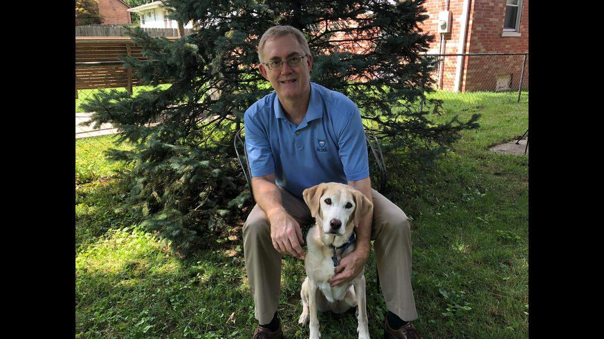 BND staffer Mike Koziatek, with his dog , Kasia