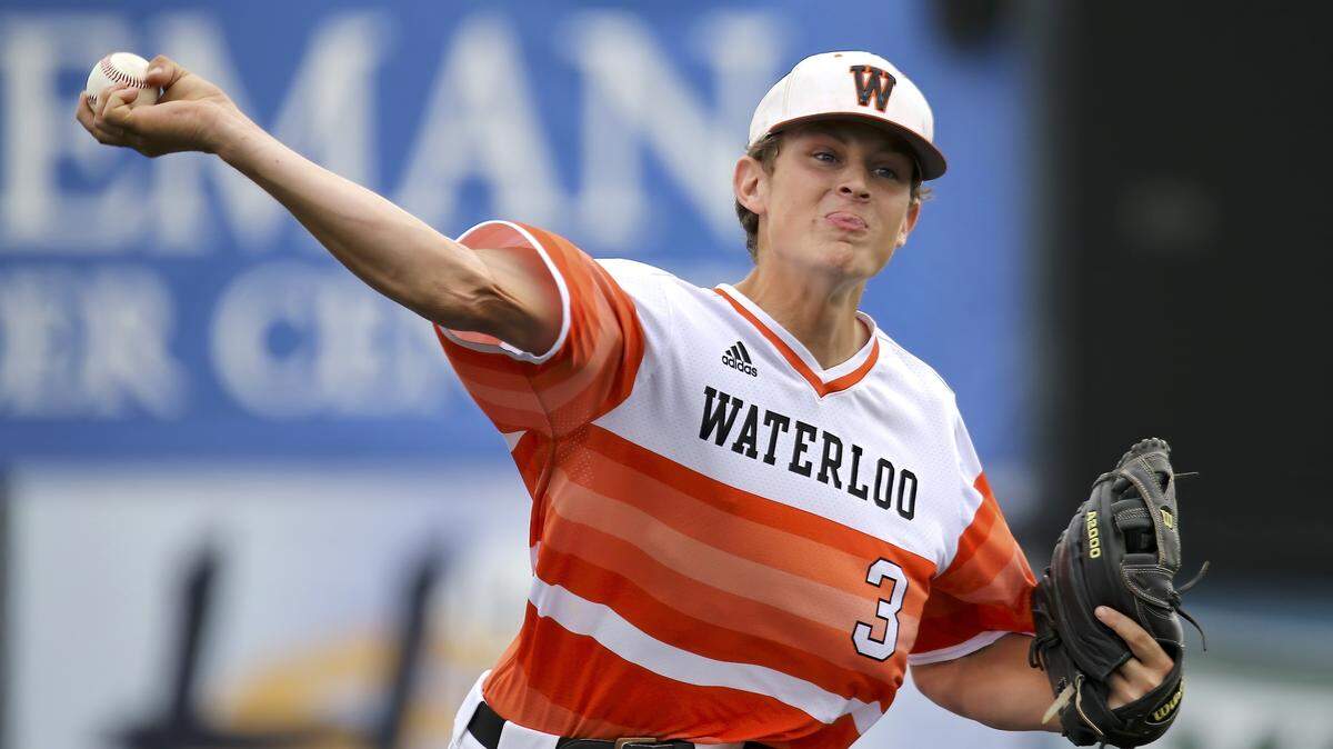 Waterloo Starting picture Dustin Crawford  led the Bulldogs past Dixon 9-2 in the third place game of the Class 3A State Baseball Tournament