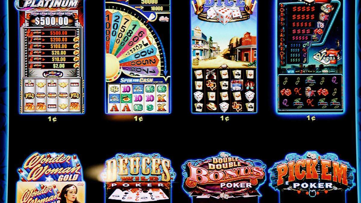 Video gambling machines like this one offer players a number of gambling options, including slots and poker.