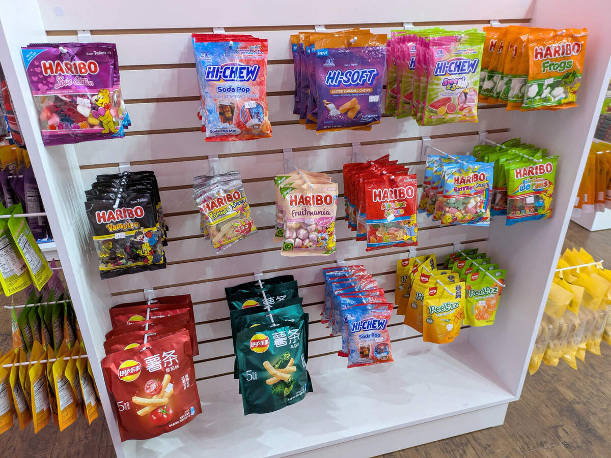 Haribo candies and other brands at Exotic Snack Guys