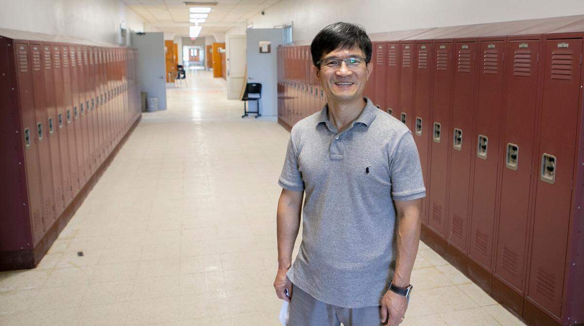 The Rev. John Chung, director of Belleville Christian School, has been overseeing a $300,000 renovation at the former Belle Valley School South.