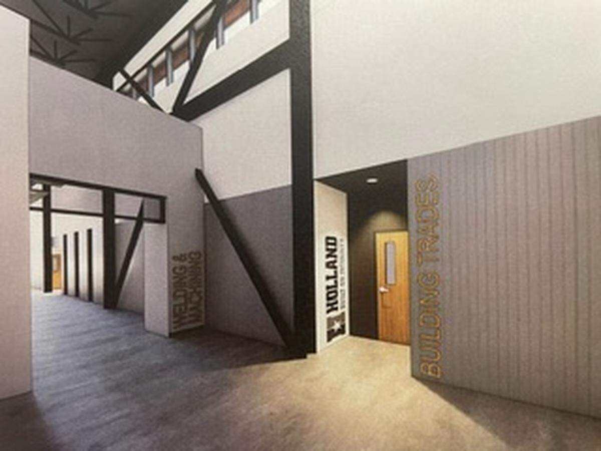 This rendering shows what the interior of the future Collinsville Area Vocational Center will look like.