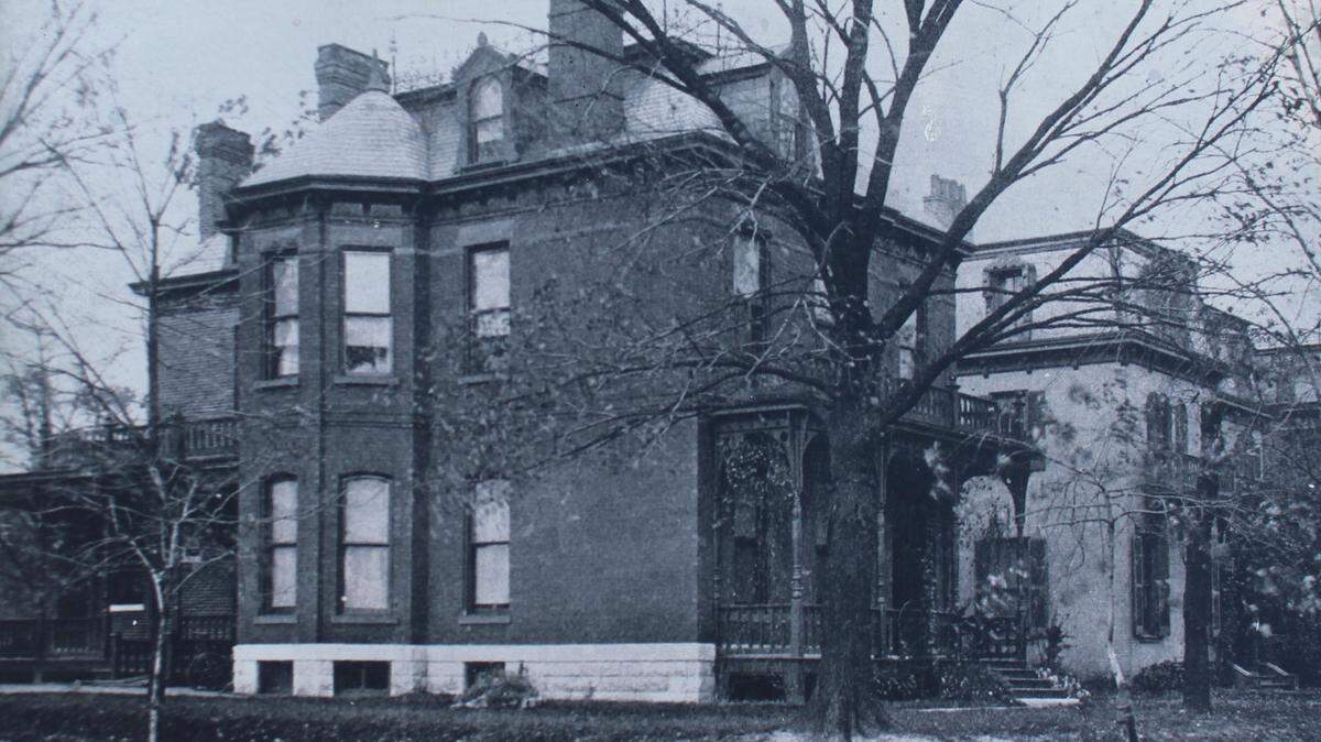 This early photo shows the Baer home at 107 E. D St. in Belleville. German immigrant Amson Baer had it built for his bride, Sadie.