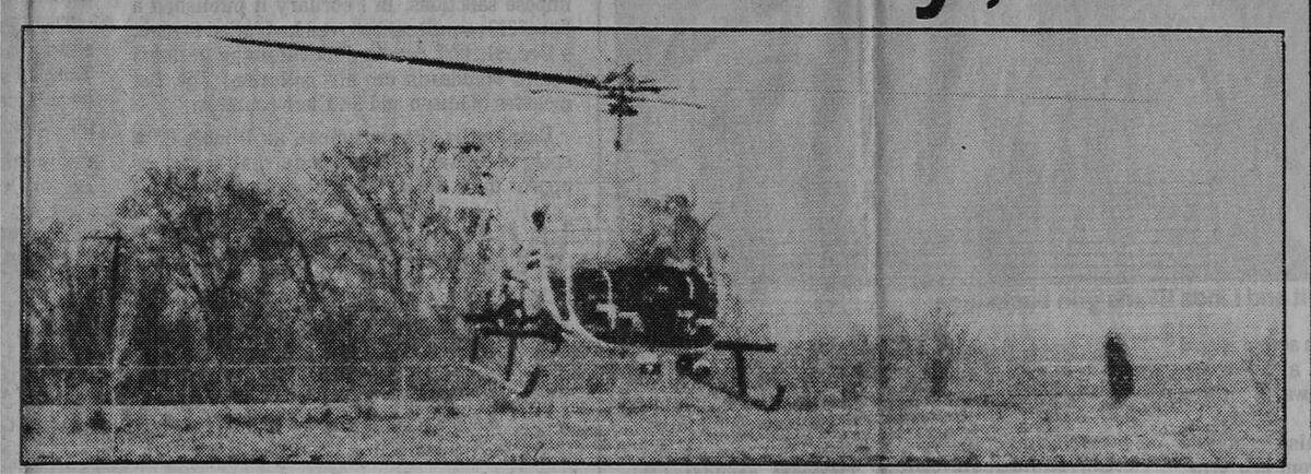 St. Louis County Police Department helicopter in the search for Kevin Sales.