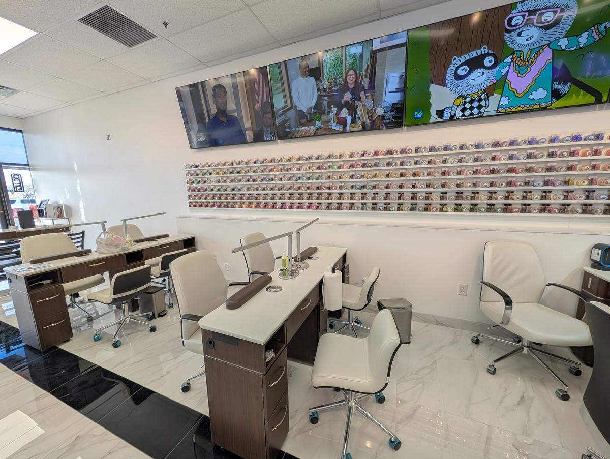 Mi Nail Belleville has 10 manicure and 10 pedicure stations.