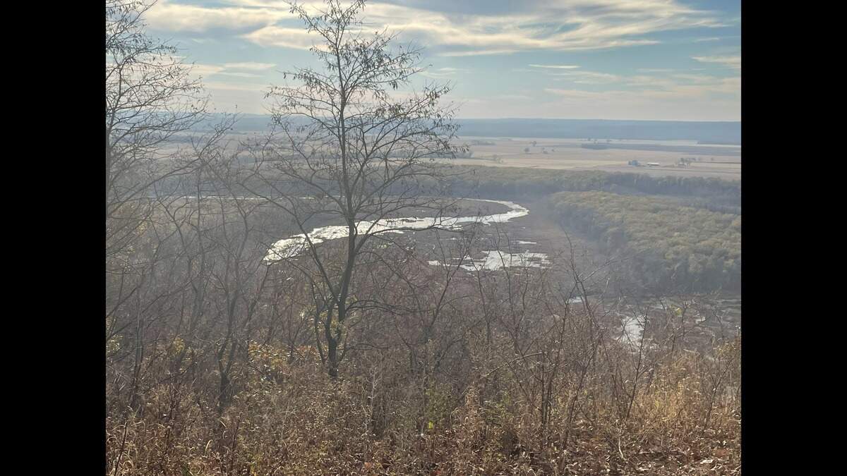 LaRue-Pine Hills in Shawnee National Forest, near Wolf Lake, is known for its rich biodiversity and limestone bluffs that provide scenic views for visitors.