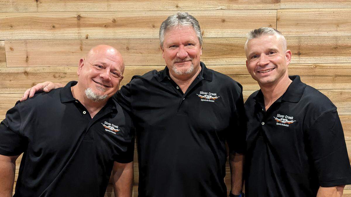 Silver Creek Sports & Social owners Ryan Loeffler, Jeff Butzinger and Jon Vieluf