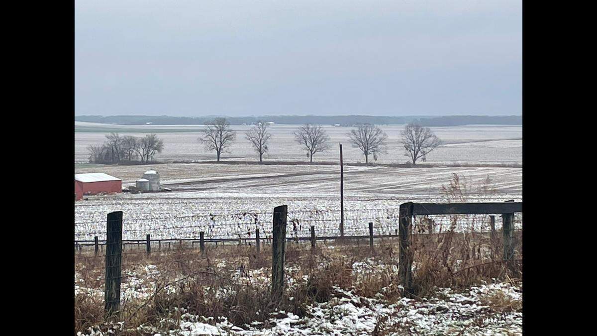 A small amount of snow fell over parts of the metro-east. Here’s an image of the countryside in rural St. Clair County on the morning of Dec. 28, 2023