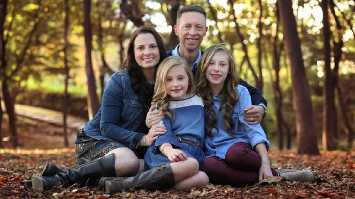 Col. Joseph Meyer, 375th Air Mobility Wing vice commander, is pictured with his wife, Brandy, and two daughters, Eleanor and Evelyn. Over the span of his 21-year-career, Meyer has held four positions at Scott Air Force Base, including his current position as vice commander.