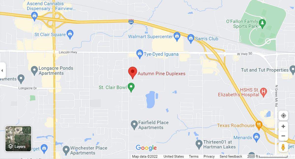 A woman who lives in Autumn Pine apartments, center, in Fairview Heights reported that a grocery bag delivered from an area Walmart store on Feb. 26 contained a loaded, stolen gun.