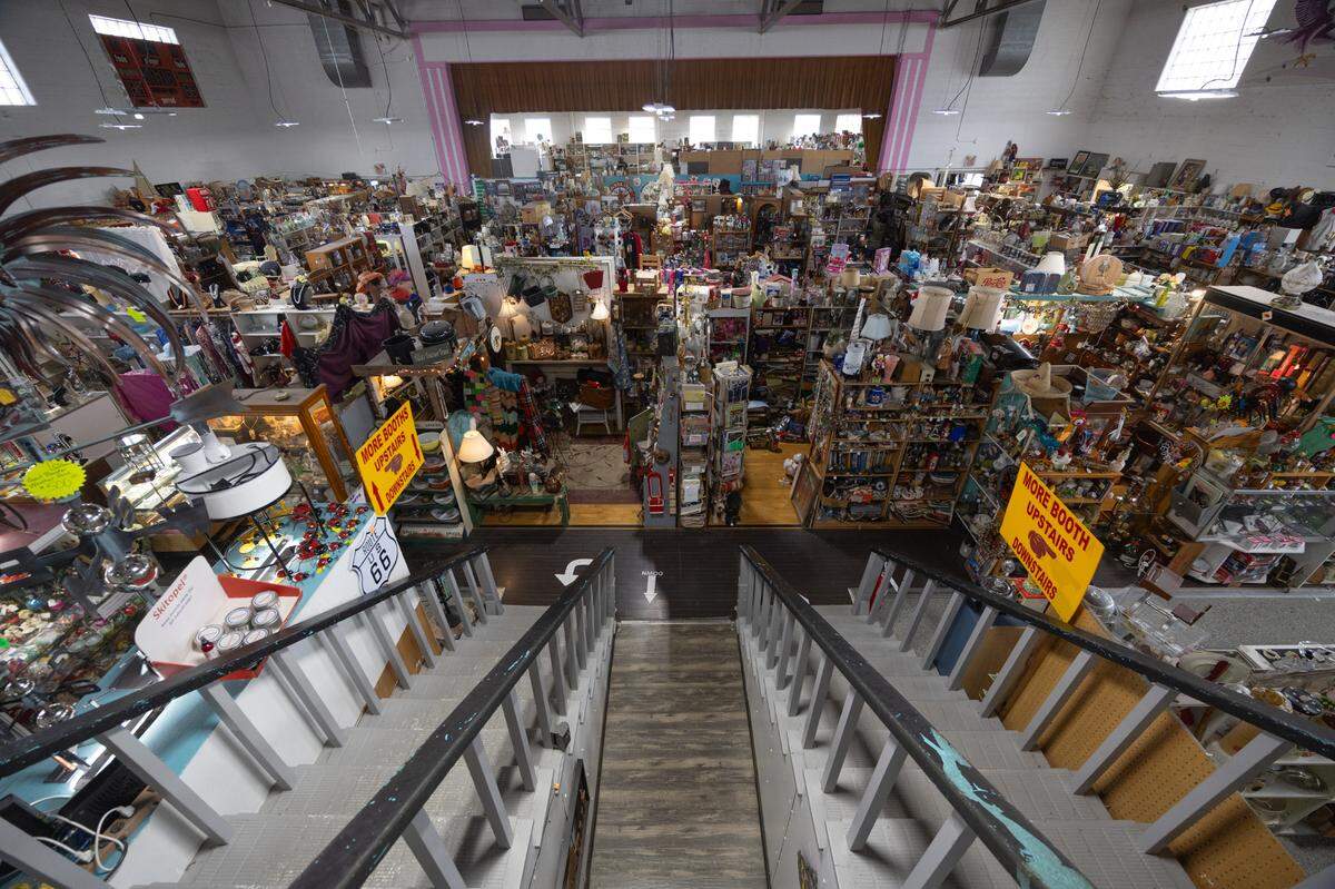 Thousands of items from dozens of collectors line the floors of the Pink Elephant Antique Mall.