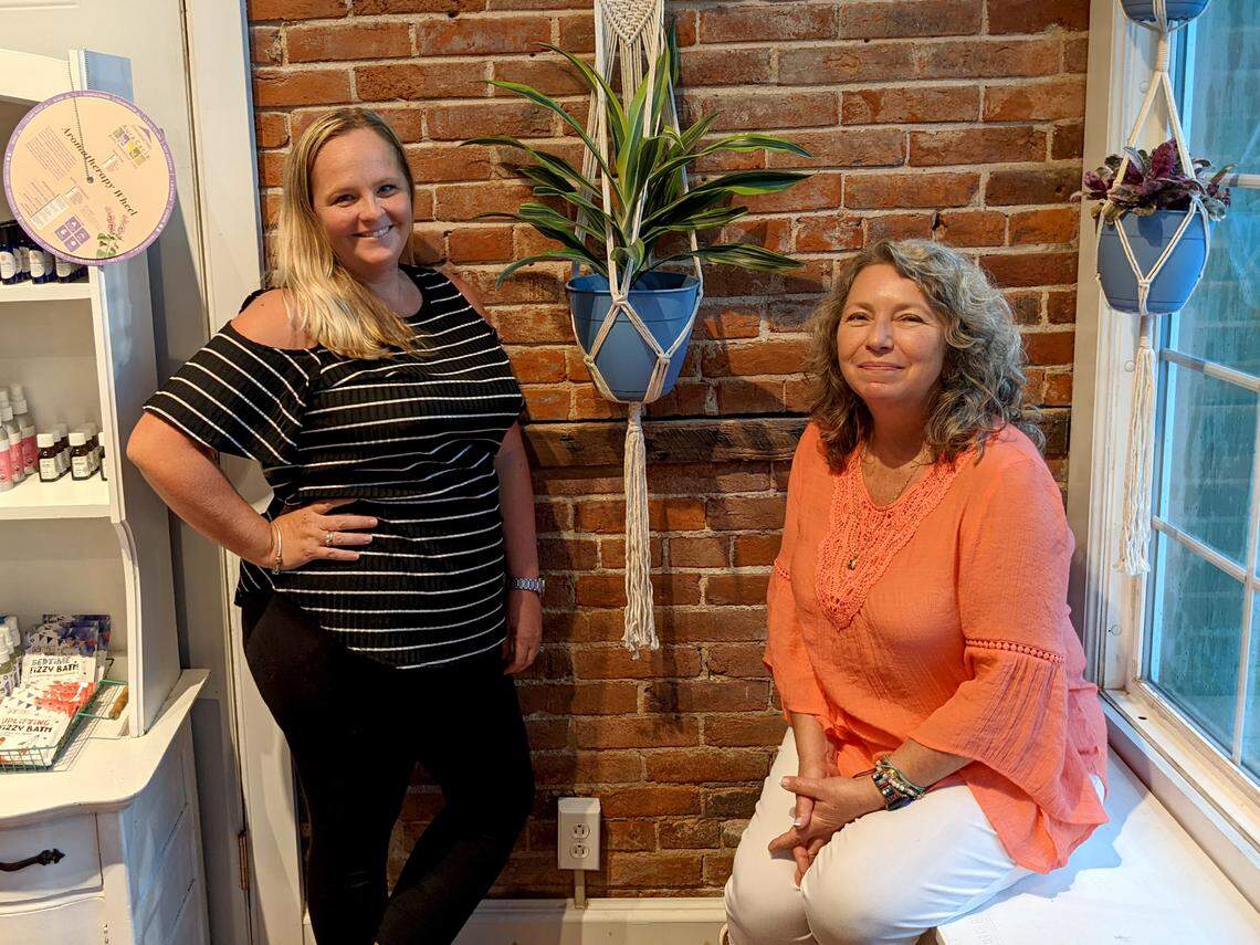 Danielle Buss and Marie Lyons-Janasik, owners of Needful Things Boutique in Mascoutah