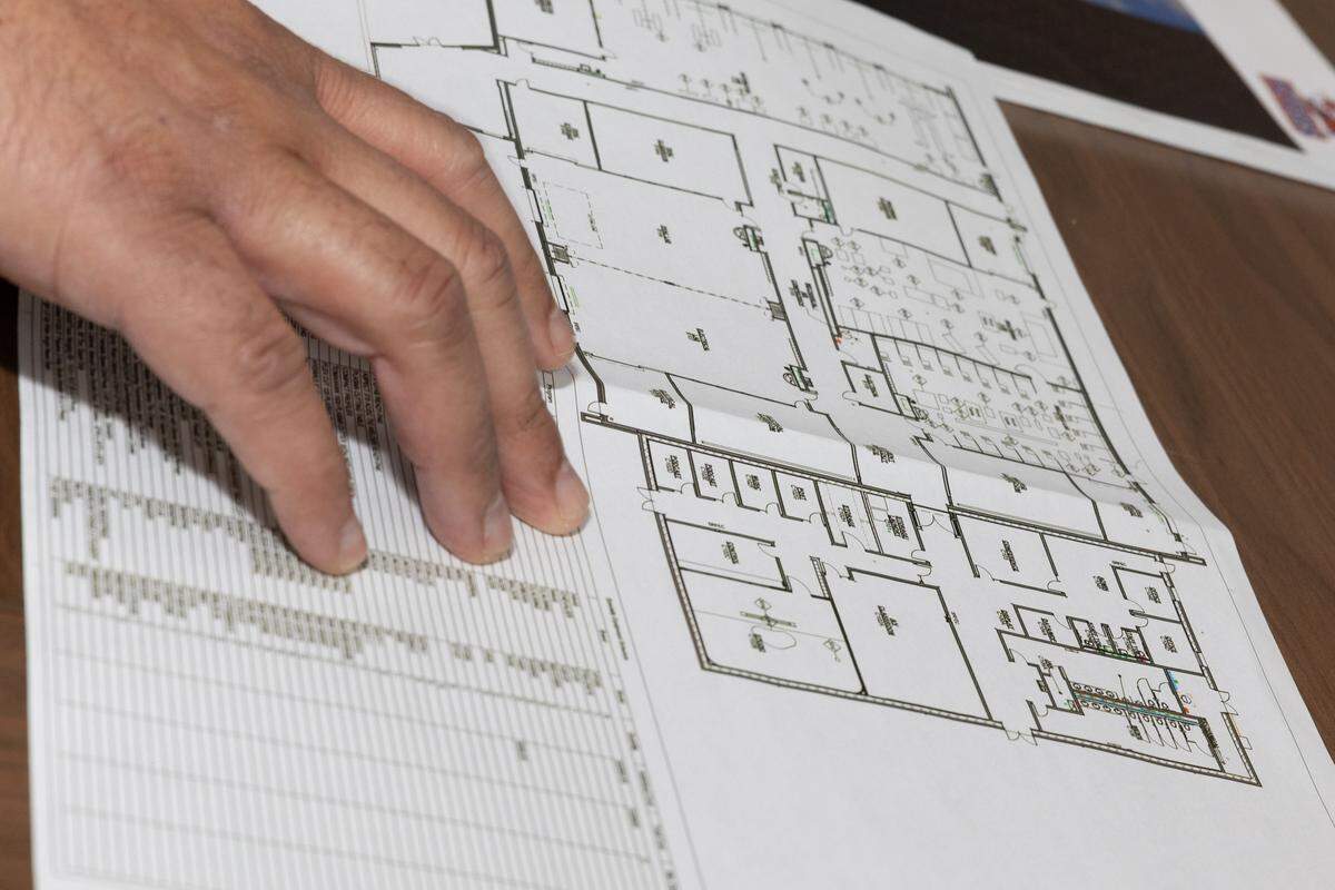 The schematics for the planned extension of the Career and Technical Education center at East St. Louis Senior High.