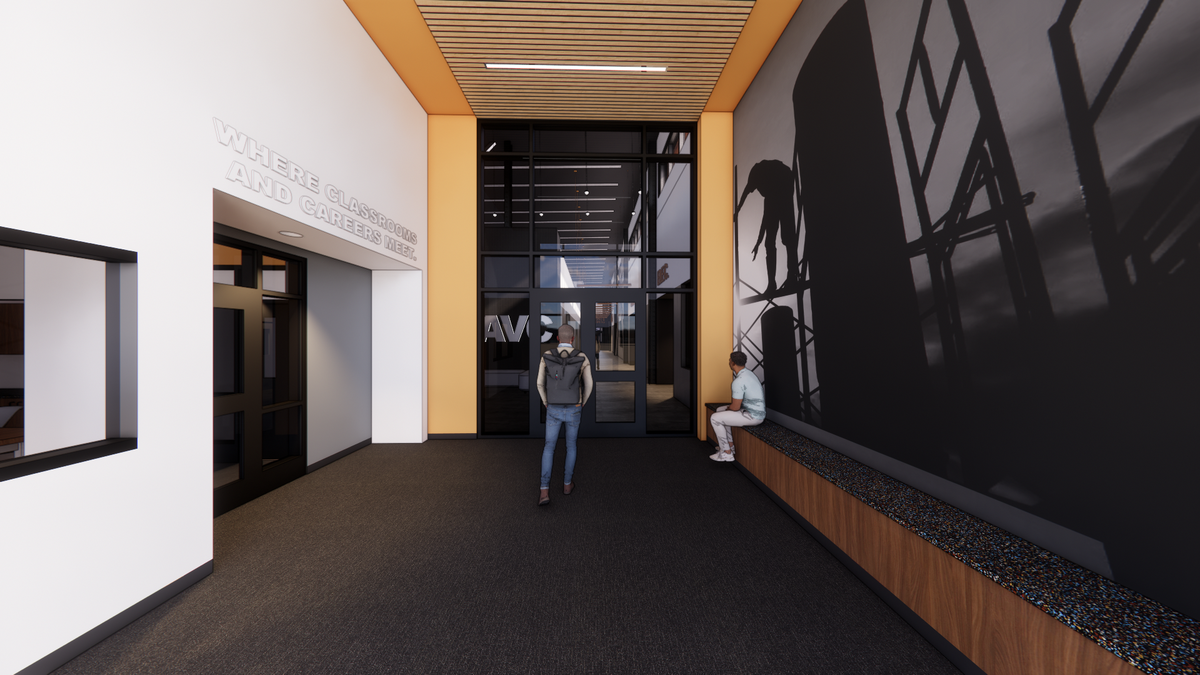 This rendering shows what the interior of the future Collinsville Area Vocational Center will look like.