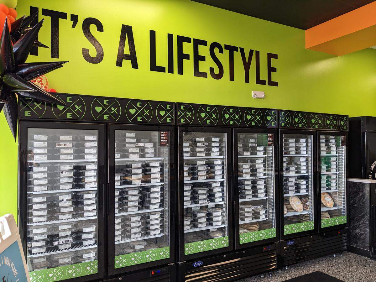 The frozen meal section at Clean Eatz in Belleville