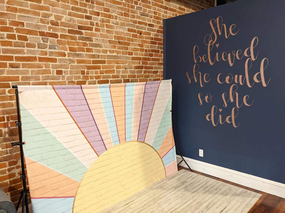 Backdrops for the photography studio area at Needful Things Boutique