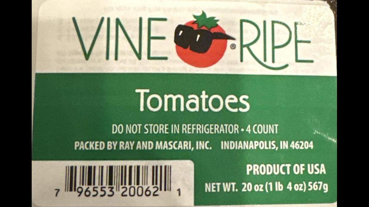 These tomatoes have been recalled for possible Salmonella contamination.