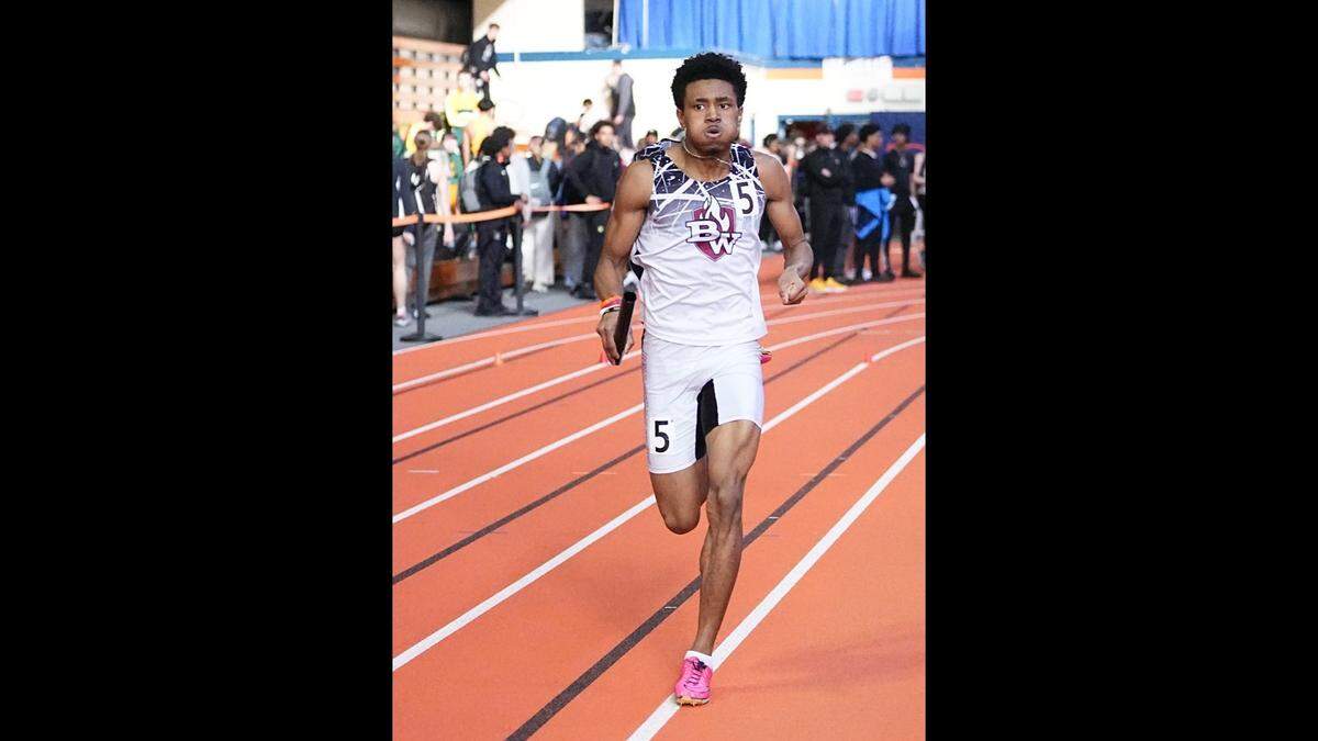 Troy McLean competes at a recent track meet.