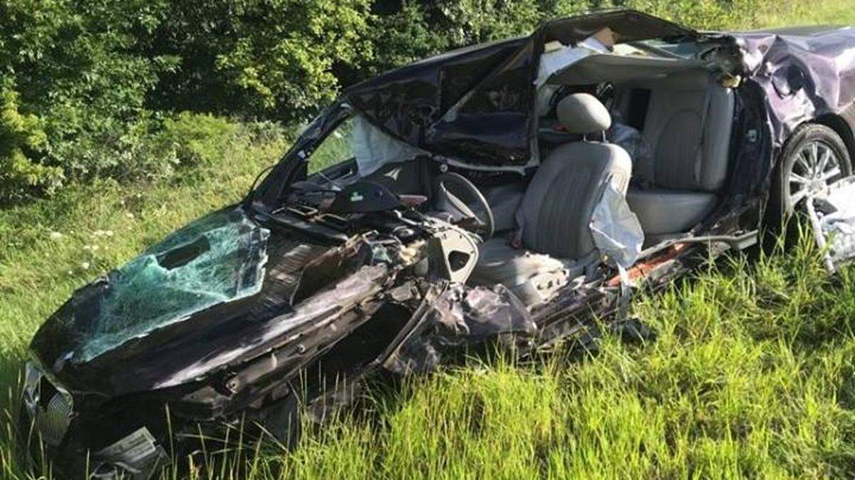 A man was hospitalized Wednesday morning after falling asleep at the wheel and crashing into a tractor-trailer in Effingham County.