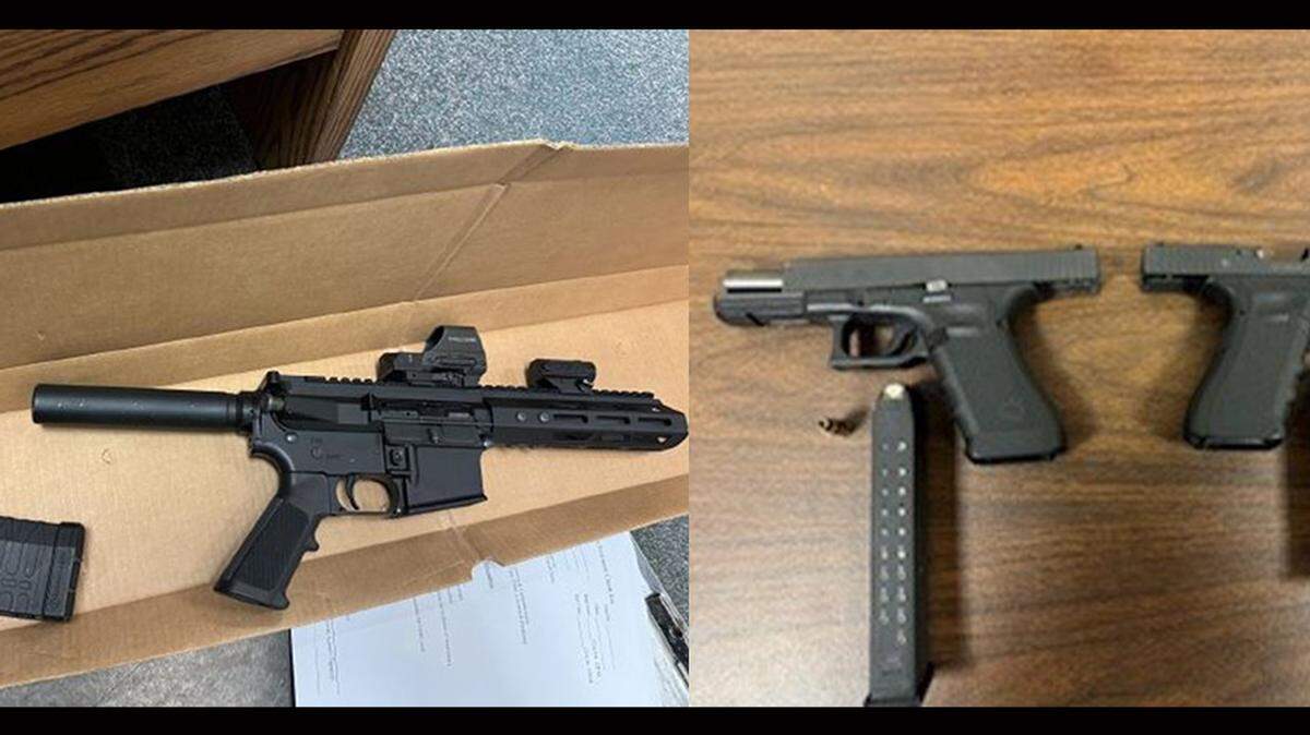 This photo shows some of the firearms seized by Illinois State Police during Operation Night Hawk March 11-13 in the metro-east.