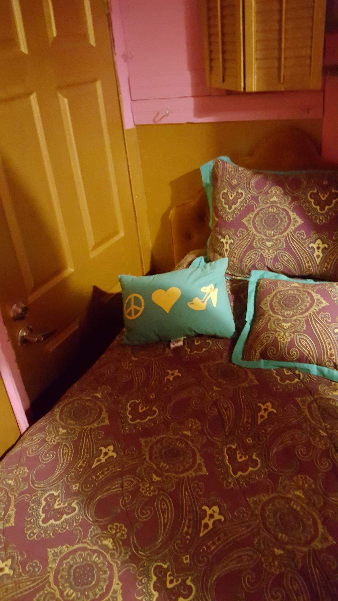 Anthony LeFlore, Alorton’s code enforcer, said he took this photo at 40 Jarvis during a 2017 inspection. It appears to show a bed pressed up against a door.