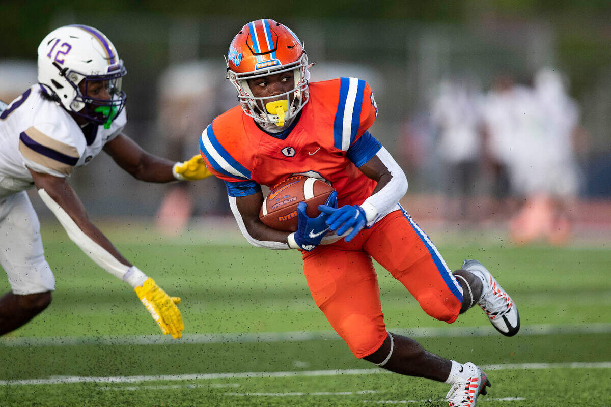 September 3, 2022 - East St. Louis, IL - East St. Louis running-back Christopher Bennett Jr. carries the ball for a touchdown during the annual Gateway Scholars Football Classic football game between CBC and East St. Louis. East St. Louis went on to a 64 to 19 win. [Photo: Chris Johns]