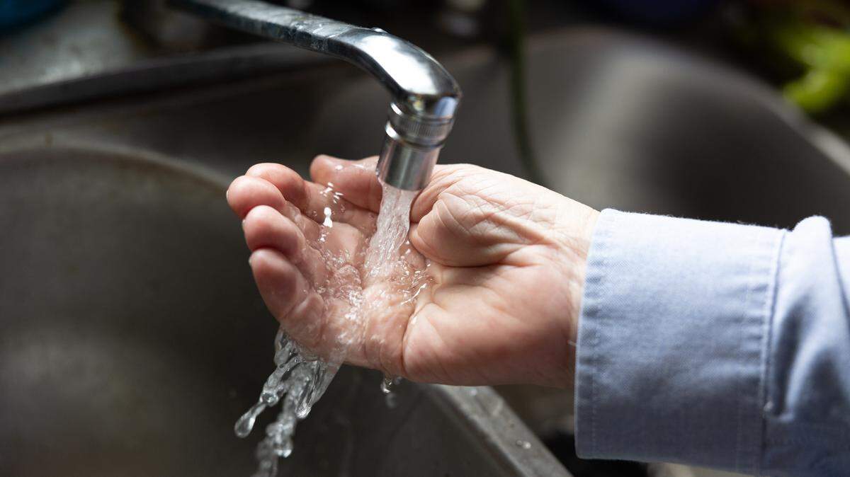 Cahokia Heights resident Arianna Norris-Landry runs her kitchen tap. Water samples collected from her home were included in new community-organized testing.