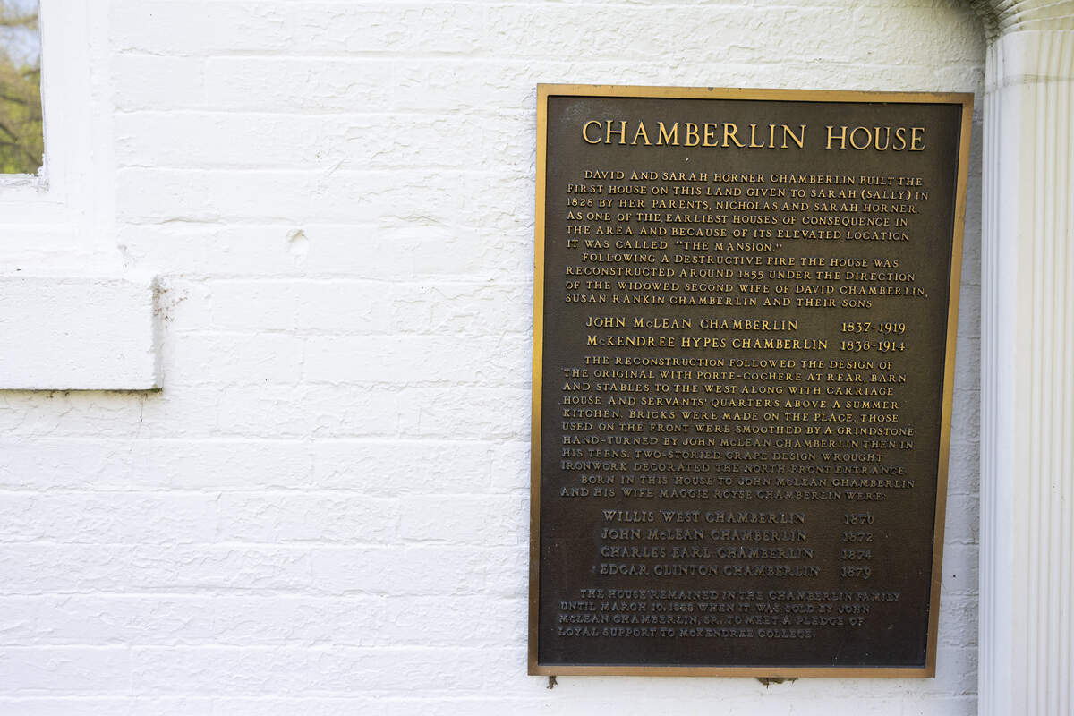 The Chamberlin house comes with its own historical plaque, adding to its historic charm.