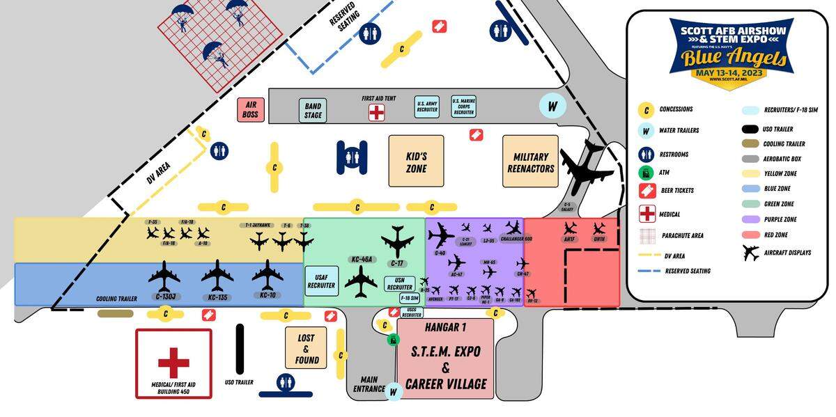 The 2023 Airshow at Scott Air Force Base will take place from May 13 to 14.