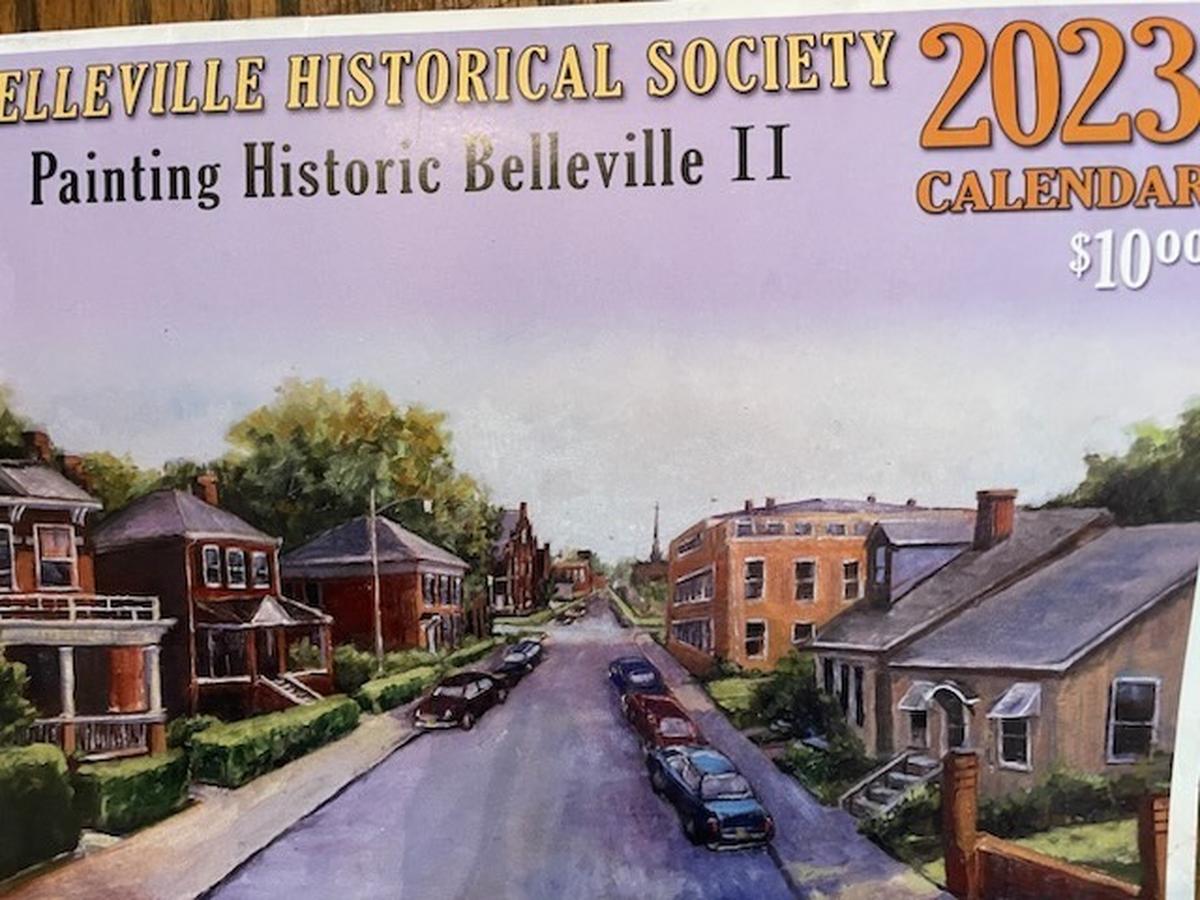 Pictured is a page of the 2023 Belleville Historical Society calendar.