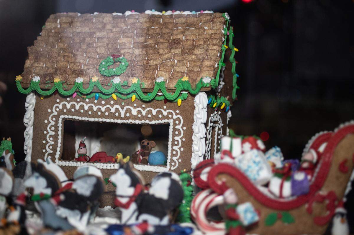 Gingerbread house by Robin Kendall, located at HeartLands Conservancy’s location at 29 E. Main St.