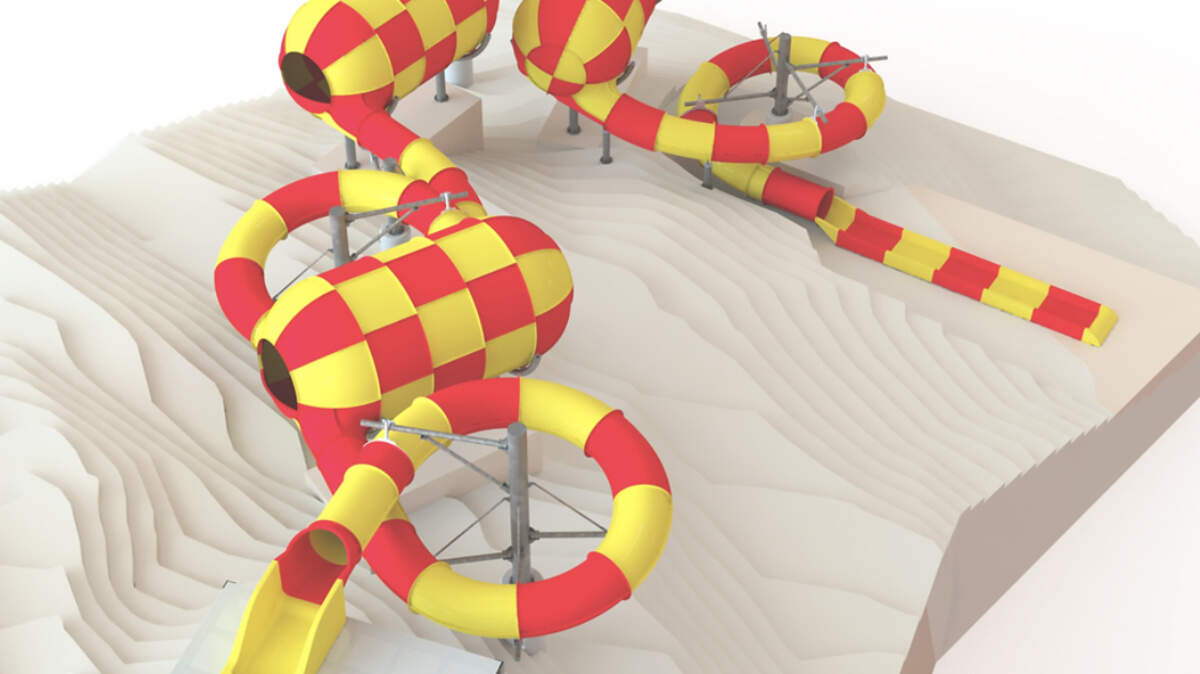 Digital rendering of the Mississippi Monster Slide, a new attraction coming to Raging Rivers Waterpark