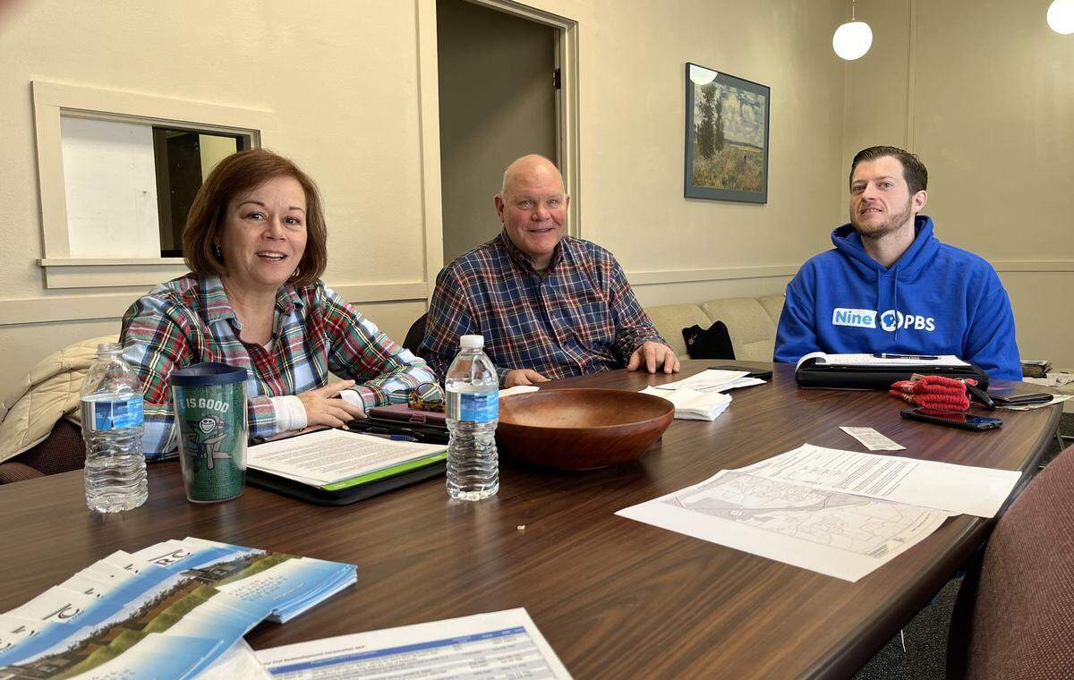 Board members for West End Redevelopment Corp. in Belleville include, left to right, Donna Veile, Mark Schmitz and Jacob Surratt. The nonprofit organization has an office on West Main Street.