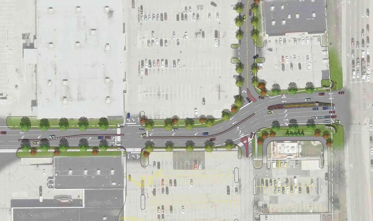 An artist's rendering shows the 900-foot section of Market Place that will be included in Phase I of the Lincoln Trail Streetscape Project in Fairview Heights.