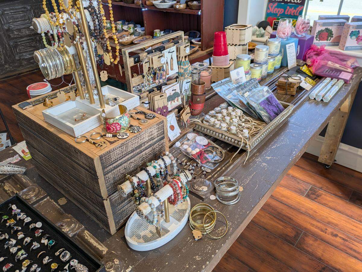 A sampling of the jewelry, candles and other goods at Needful Things in Mascoutah