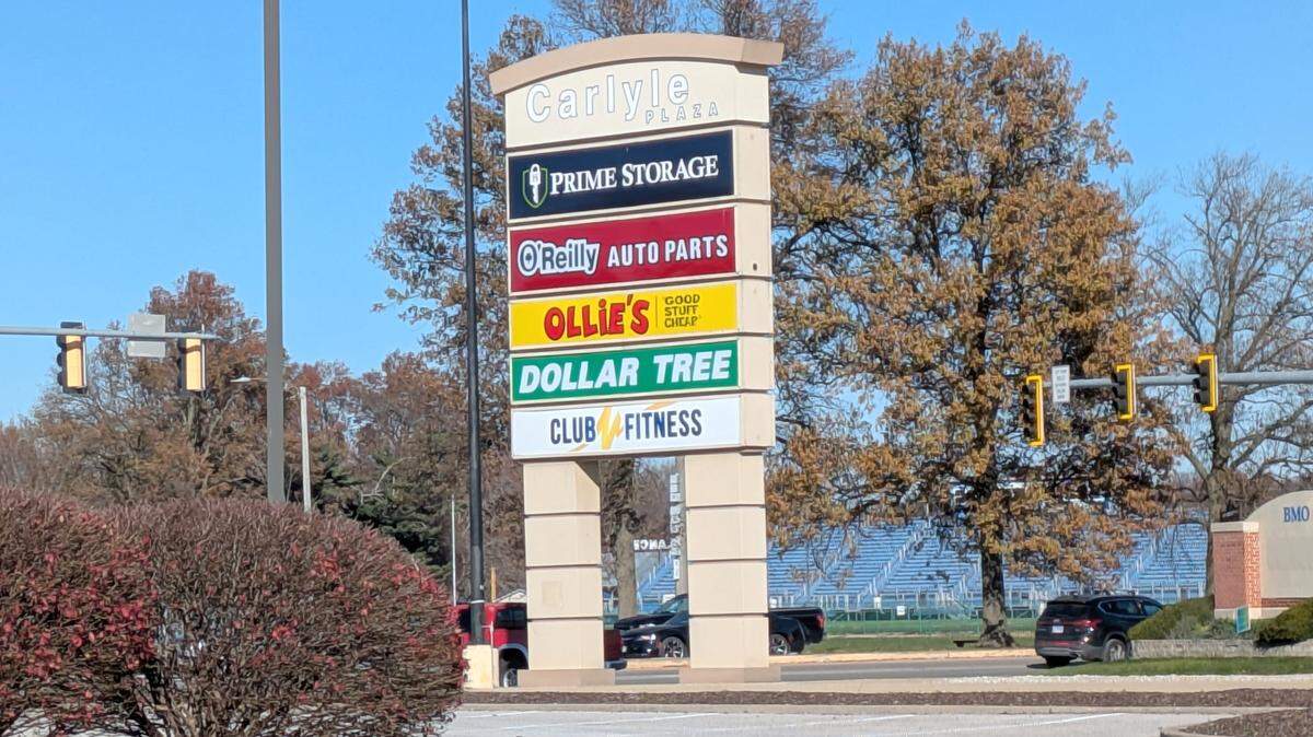 The sign at Carlyle Plaza in Belleville has a new addition.