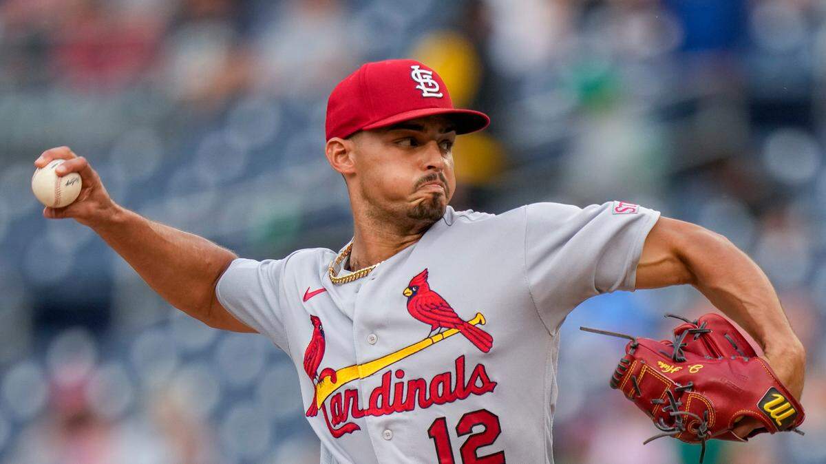 St. Louis Cardinals relief pitcher Jordan Hicks throws during the ninth inning of a game Monday, June 19, against the Washington Nationals. Hicks was traded Sunday to the Toronto Blue Jays for two minor league starting pitchers.