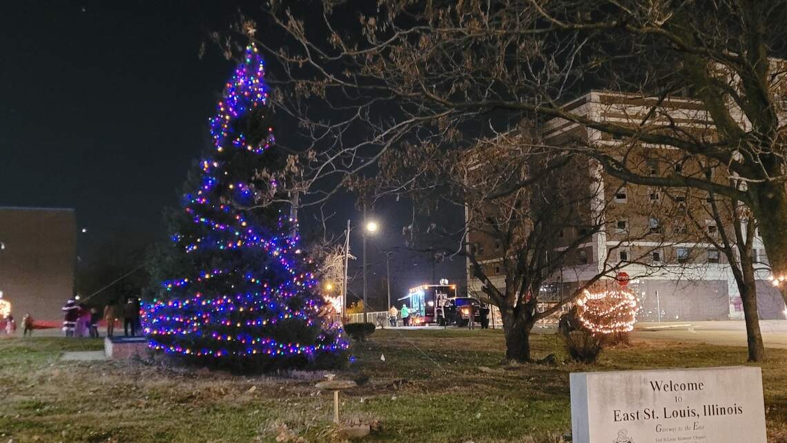 East St. Louis hosts its first tree lighting ceremony, hints at new developments