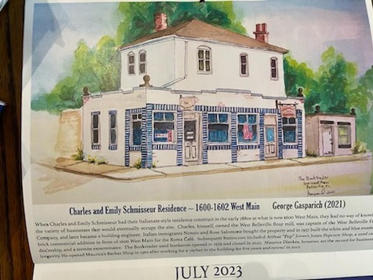 Pictured is a page of the 2023 Belleville Historical Society calendar.