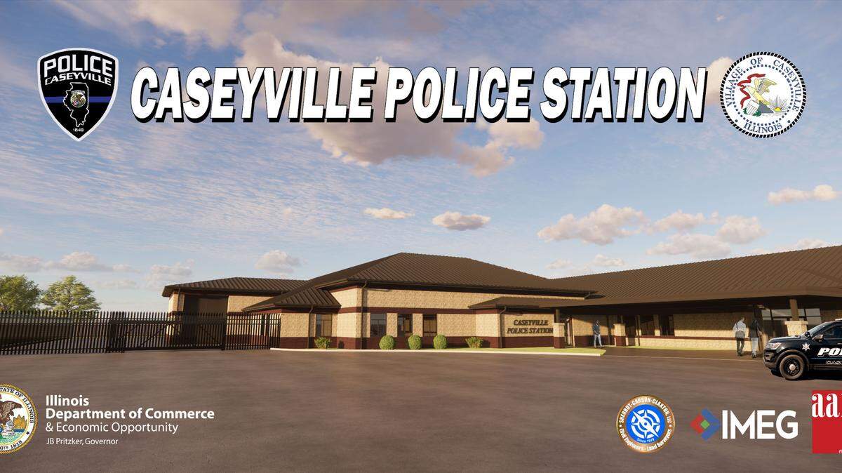 This is a rendering of the new Caseyville Police station that will replace the current building, which is over 100 years old. Groundbreaking for the site was scheduled for Friday, March 21, 2023. The new building will  be part of the Caseyville Village Hall complex.