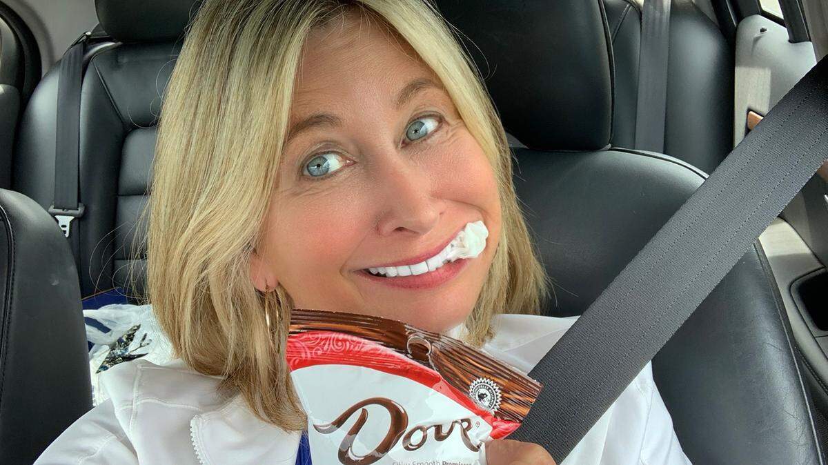 This is a selfie Belleville News-Democrat columnist Michelle Schrader Meehan took after finding her chocolate following dental surgery.