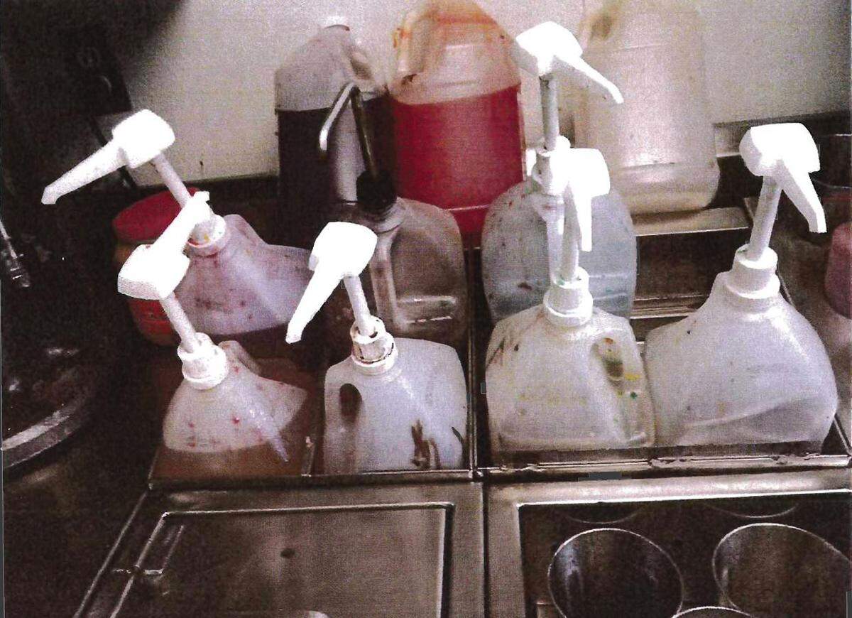 A St. Clair County health inspector photographed the inside of Steak n’ Shake in Fairview Heights before the restaurant closed for cleaning.