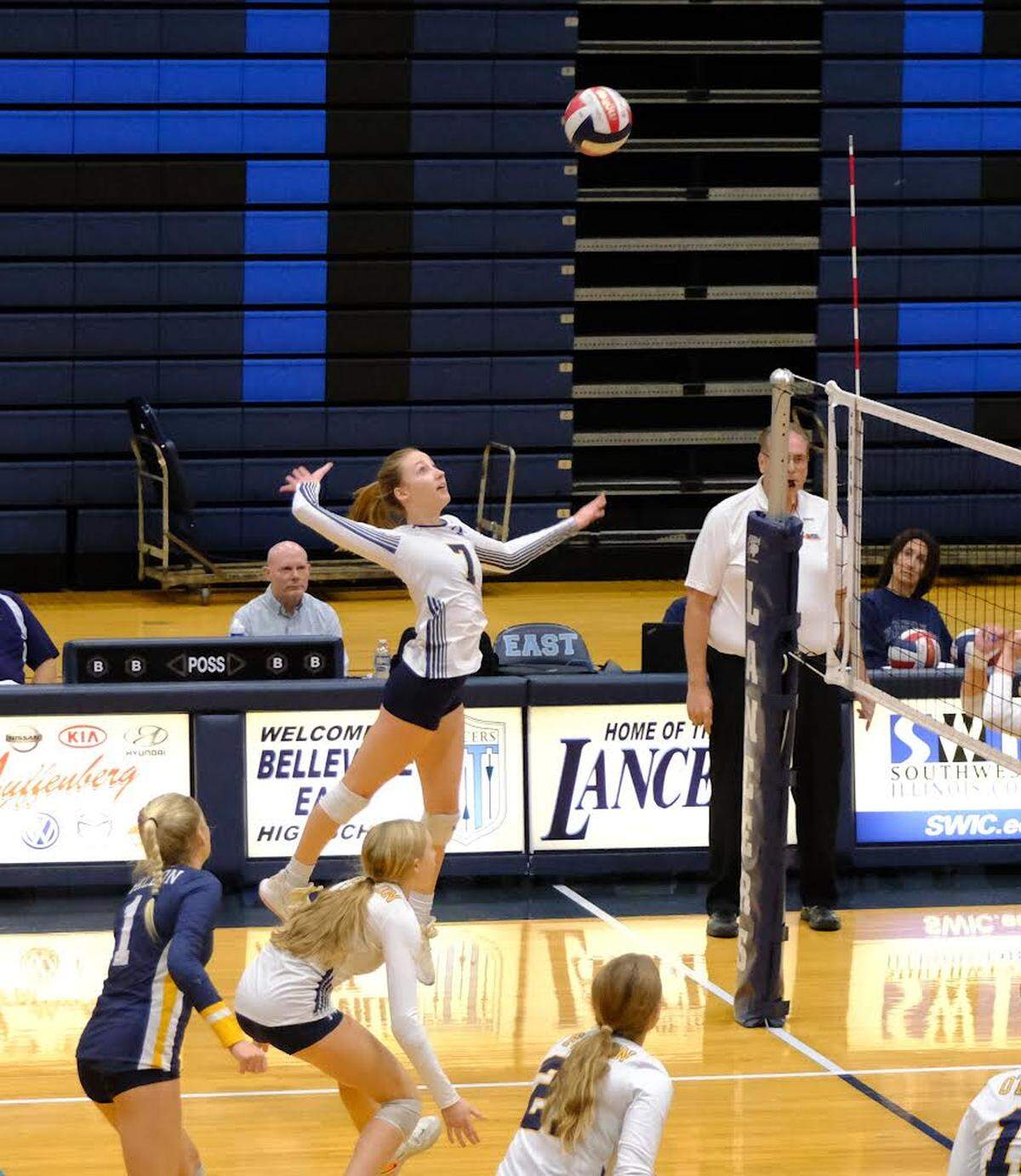 O’Fallon High School’s Annalie McWhorter rises for a spike during a game this season. McWhorter is the winner of the latest Belleville News-Democrat Player of the Week high school poll, as selected by readers of bnd.com.