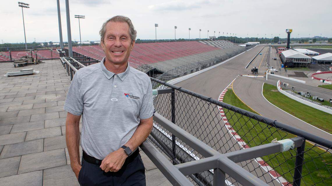 Curtis Francois, owner of World Wide Technology Raceway in Madison, Illinois, before the inaugural NASCAR Cup Series race, the Enjoy Illinois 300, in 2022.