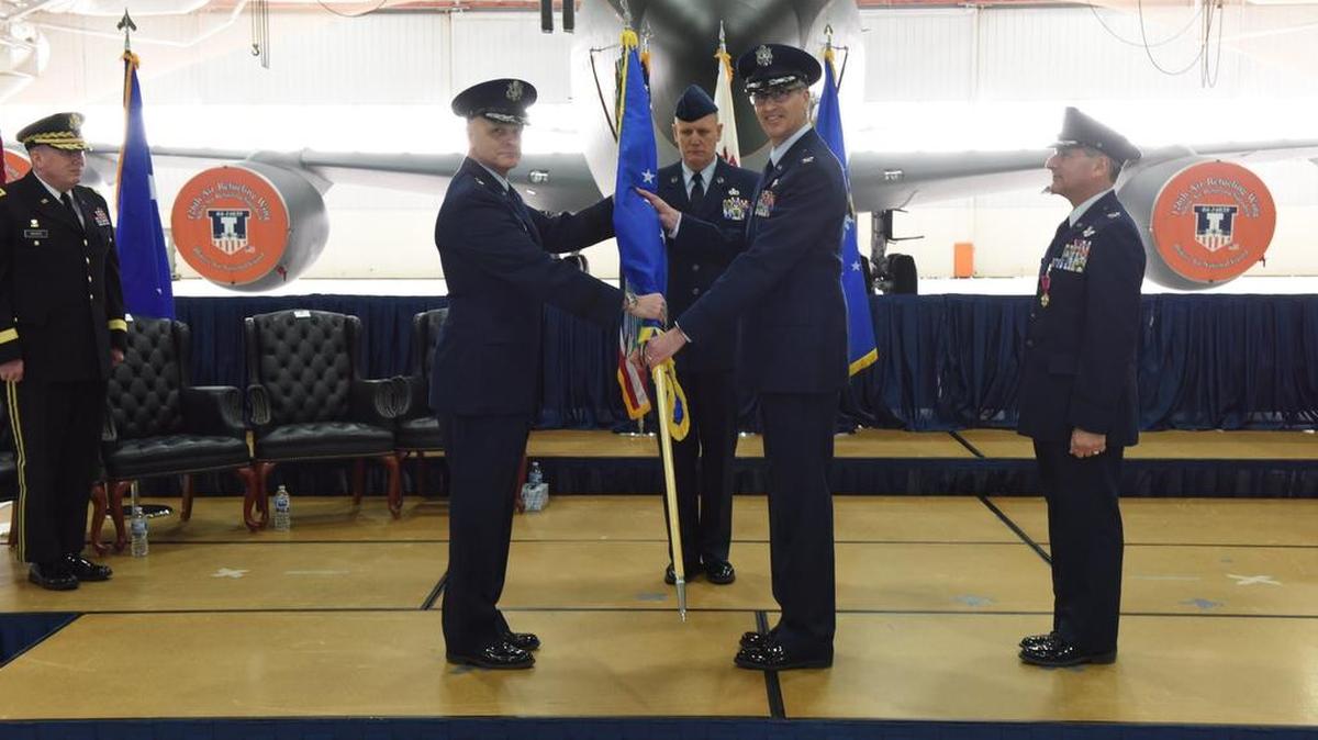 Col. Jeffrey Jacobson assumed command of the 126th Air Refueling Wing at a ceremony March 4, 2018. Col. Thomas Jackson of O’Fallon will replace Jacobson as the 126th ARW commander at a change of command ceremony scheduled for 4 p.m. Saturday, March 7, at Scott Air Force Base. He currently is the wing’s Operations Group commander.