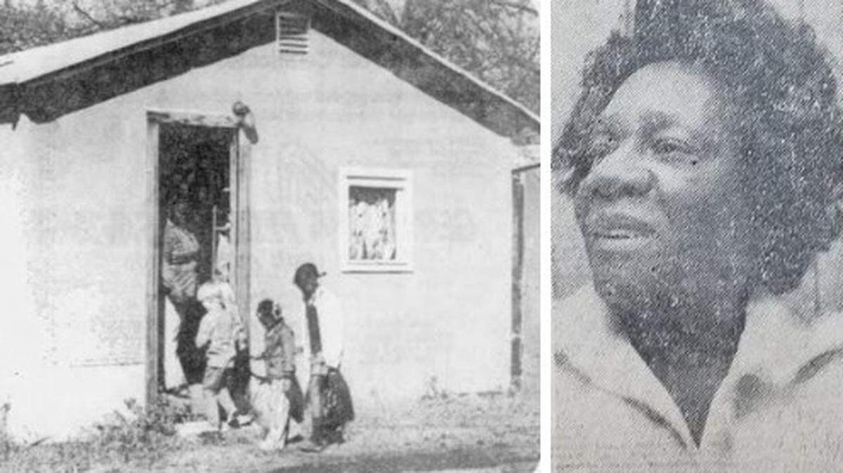Photos from old news clippings show Virginia Mitchell, right, who founded the Kennedy-King Center, left, in 1964. It was open to children and adults “regardless of race, color or creed.”