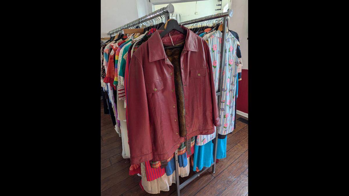 Leather jacket at Drop Dead Vintage