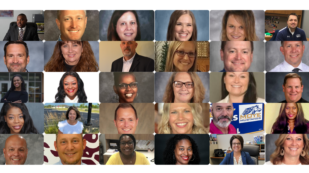 Collage photo showing some of the new administrators in schools across the metro-east.