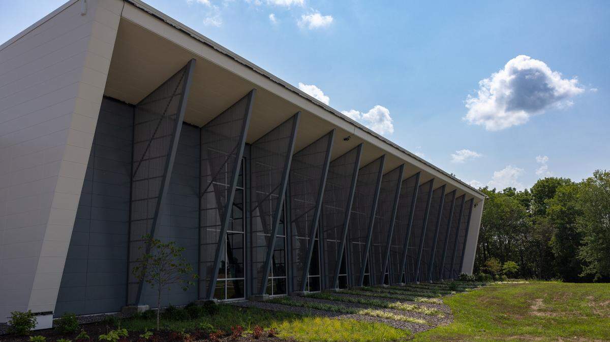 Outside of the new manufacturing academy at Southwestern Illinois College in Belleville, Ill., on July 11, 2024.