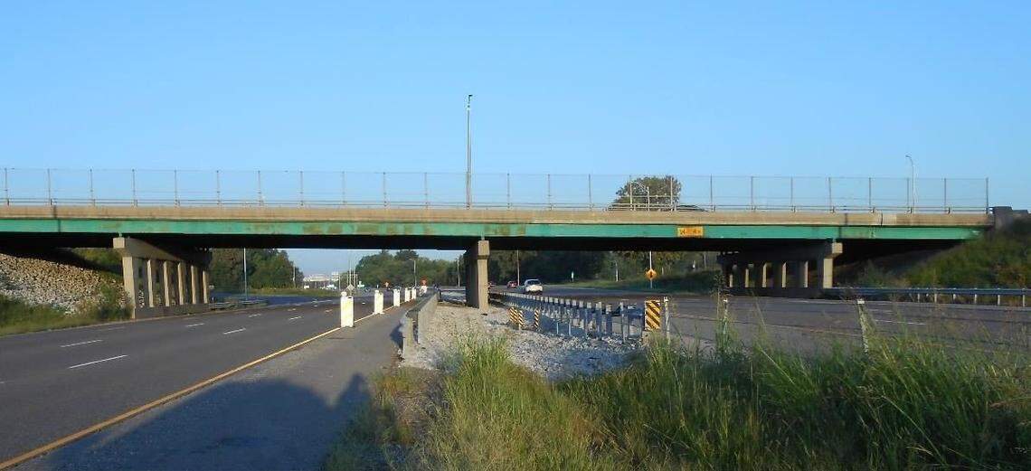 The Illinois 111 bridge over Interstate 64 in Washington Park is too low to meet minimum clearance standards, according to the Illinois Department of Transportation, which plans to replace it.